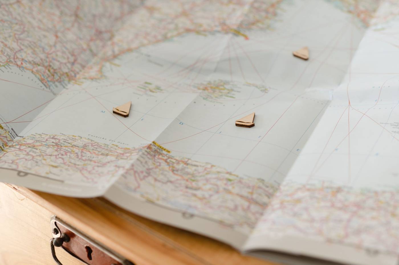 Freight shipping route map