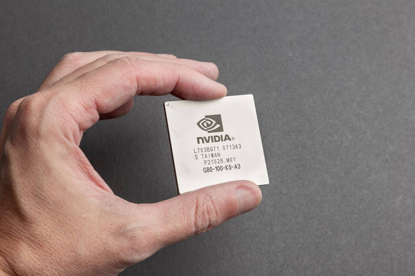 Nvidia ai chip closeup