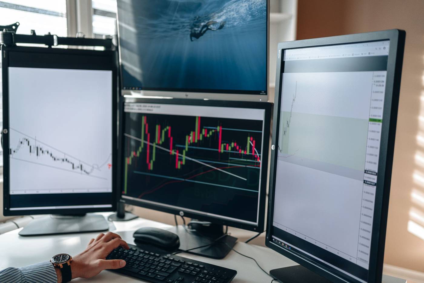 Stock market trading monitor