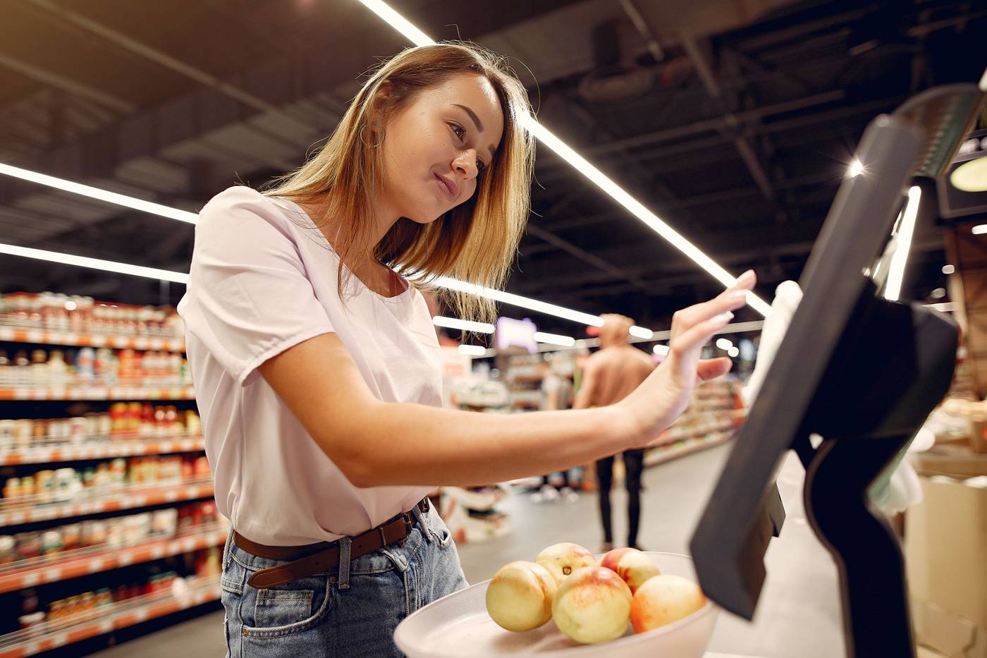 Supermarket checkout line